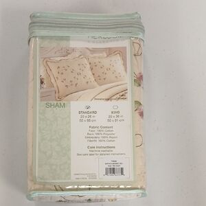 Floral Pillow Sham - Cream